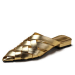 Sofia Woven Leather Mules