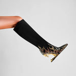 Starlit Wolf Knee High Boots
