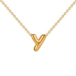 Initial Bubble Charm Necklace