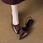 Cina Leather Slingbacks