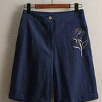 Women's High Waist Wide Leg Bermuda Shorts