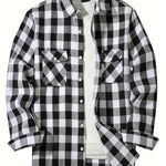 Men's Brushed Plaid Long Sleeve Shirt