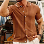 Carlo Marino Button-Down Knit Polo