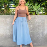 High Waisted Flowy Elastic Skirts , Lightweight Long Skirts - Zeagoo (Us Only)