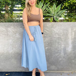 High Waisted Flowy Elastic Skirts , Lightweight Long Skirts - Zeagoo (Us Only)
