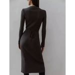Luna Ribbed Knit Wrap Dress