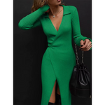 Luna Ribbed Knit Wrap Dress