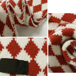 Christmas Fashion Retro Red Christmas Knitted Scarf