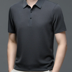 Men’s Breathable Mesh Detail Short Sleeve Polo Shirt
