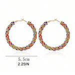 Rhinestone Hoop Earrings