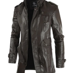 Filippo | Giacca Biker Lunga in Pelle