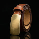 Full Grain Brass Buckle Belt