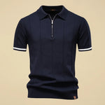 Amalfi Tipped Cuff Zip Polo