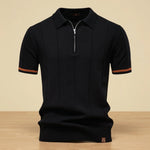 Amalfi Tipped Cuff Zip Polo