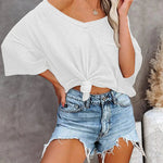 Loose Blouse Casual V Neck Shirt - Zeagoo (Us Only)