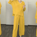 Women's Layered Top & Wide Leg Trouser Set