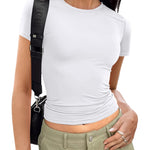 Zeagoo Short Sleeve Stretchy Bodycon Basic Tee Tops