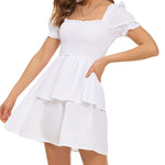 Lantern Sleeve Swing Mini Dress - Zeagoo (Us Only)