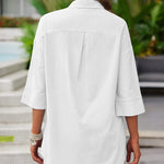 Linen Shirt Elastic Waist Casual Shorts Set - Zeagoo (Us Only)