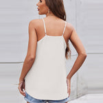Zeagoo V-Neck Chiffon Spaghetti Strap Tank Top