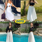 High Waisted Flowy Elastic Skirts , Lightweight Long Skirts - Zeagoo (Us Only)