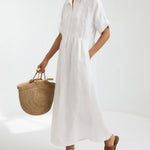 Adèle | Robe chemise fluide estivale