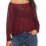 Long Sleeve Mesh Sheer Shirt - Zeagoo (Us Only)