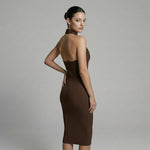Elena Cowl Neck Midi Dress