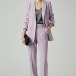 Women’s Blazer Set with Defined Shape and Straight-Leg Trousers