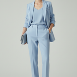 Women’s Blazer Set with Defined Shape and Straight-Leg Trousers