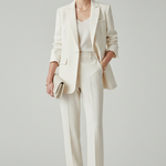Women’s Blazer Set with Defined Shape and Straight-Leg Trousers