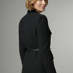 Women’s Blazer with Belted Waist and Button Closure