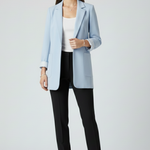 Women’s Blazer with Open Front and Structured Lapel
