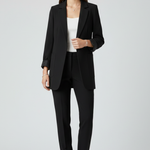 Women’s Blazer with Open Front and Structured Lapel
