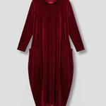 Sophie Turner | Velvet Maxi Dress with High Neck For Women