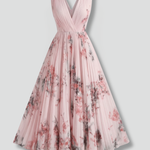 Imogen Hughes | Floral Pleated Midi Dress For Women