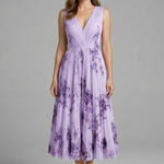 Imogen Hughes | Floral Pleated Midi Dress For Women