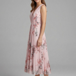 Imogen Hughes | Floral Pleated Midi Dress For Women