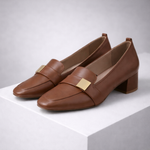 Women's Leather Block Heels | Refined Office Fit