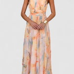Élodie Moreau | Floral Halter Maxi Dress with Flowing Elegance For Women