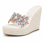 Isabella | Sandales à Talons Ornées de Cristaux