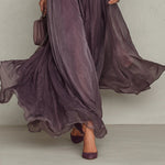 Alice | Long Purple Dress Keyhole Neckline