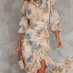 Emma | Abito Chiffon Beige