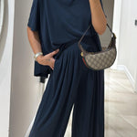 Sophie | Ensemble loungewear avec pantalon plissé et haut confortable