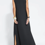 Solid Color Sleeveless Maxi Dress