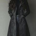 Vintage Suede Trench Coat