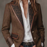 Rosaline | Herringbone Panel Blazer