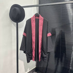 Faux-layered Spliced Cardigan Cape