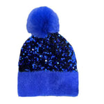 Women's Sequin Pom Pom Beanie