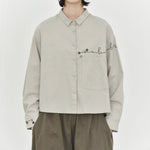 Women's Line Embroidered Collared Shirt